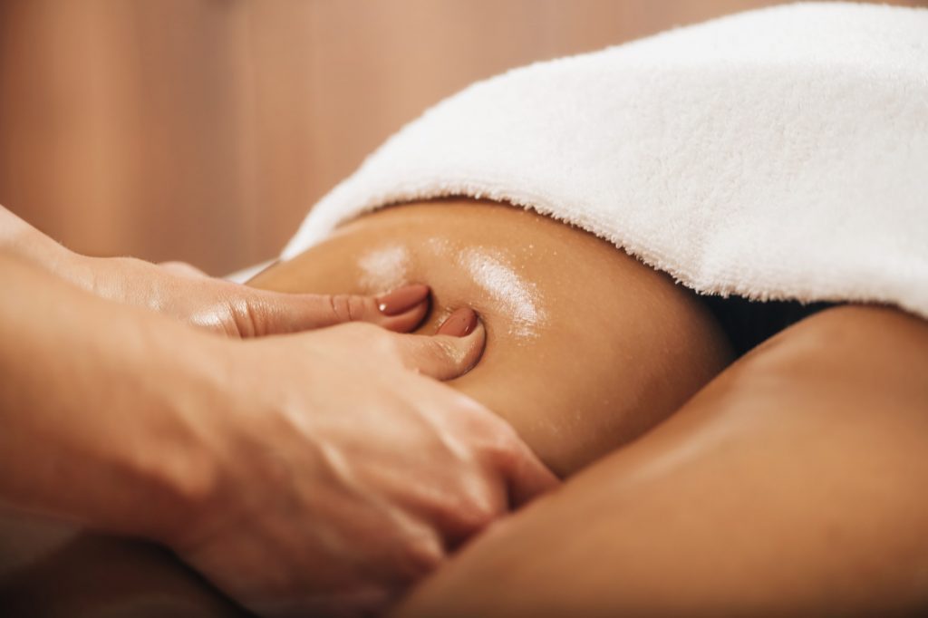 Anti Cellulite Massage of a Thigh